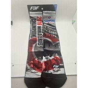 FBF Originals Chicago Cubs 2016 World Series Champions Men's Socks Size Large